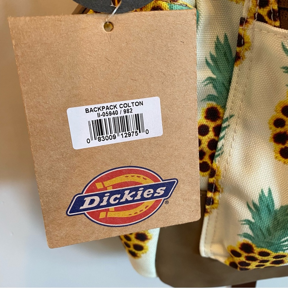 DICKIES Sunflower Pineapple Canvas Colton Backpack - Picture 6 of 7